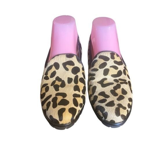 Me Too Cairo Leopard Print Pony Hair Slip On Flat Loafer Women’s Sz 8.5 - Picture 2 of 8